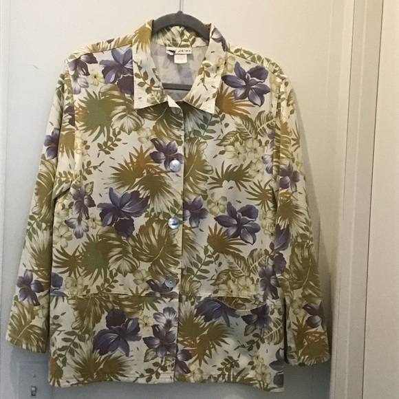 Wild Palms Botanical Floral print Jacket - Picture 5 of 9